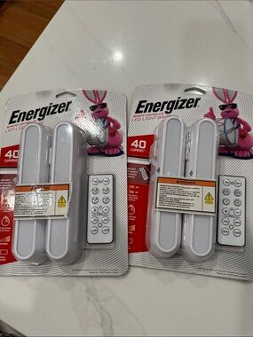TWO 2 NEW Energizer Remote Controlled LED Light Bars 40 Lumens dimmable battery
